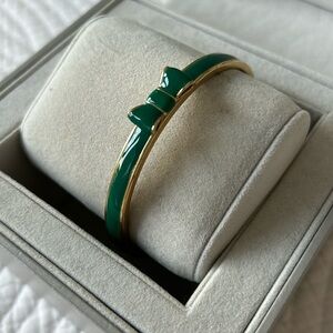 Kate Spade green & gold bangle